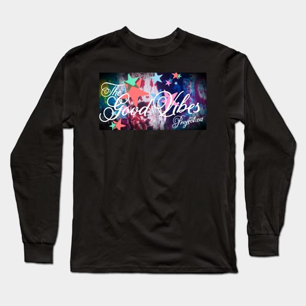 Colorful Starry GV Long Sleeve T-Shirt by GoodVibesOutreach